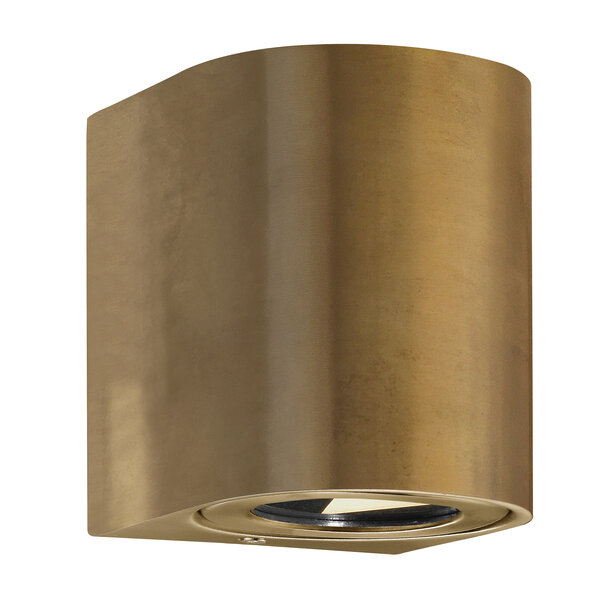 Nordlux Wandlamp Buiten Tweezijdig - Messing - 10.6W - 3000K - Geïntegreerd LED - IP44 - Canto 2 - 15 jaar garantie