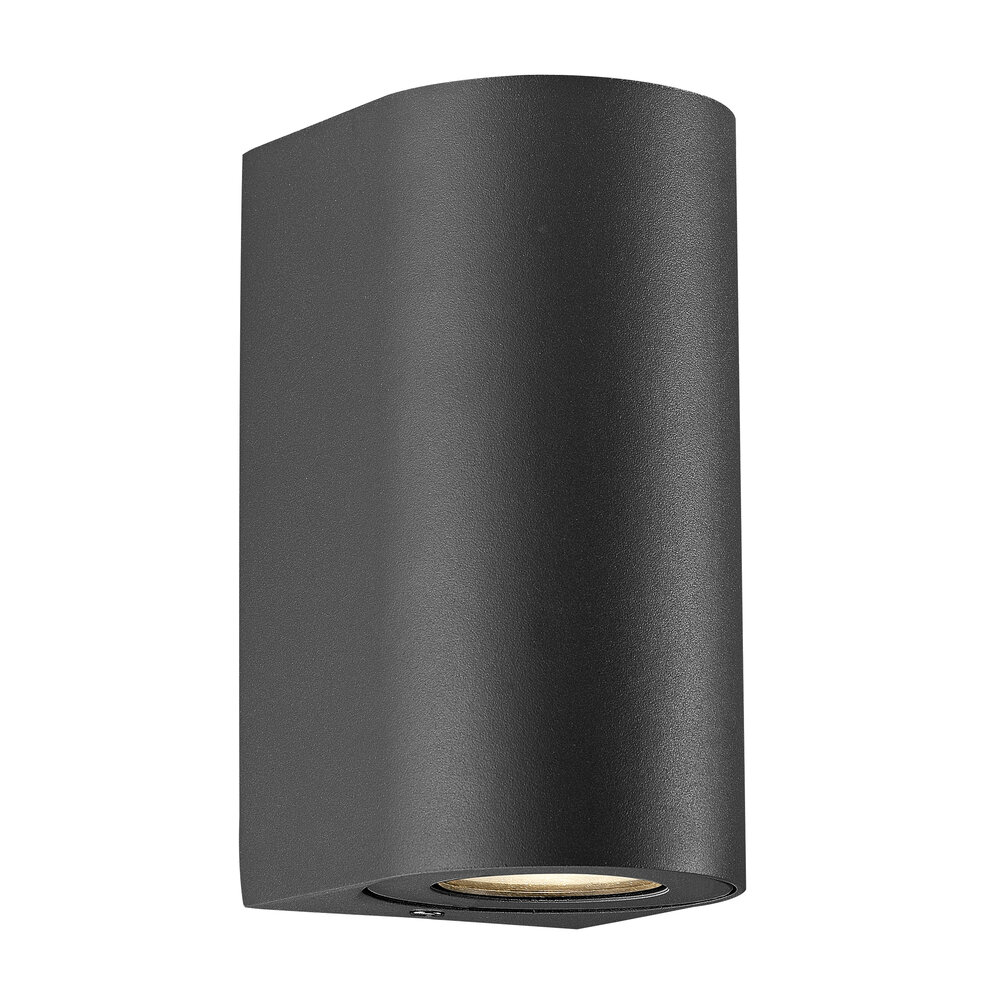 Nordlux Wandlamp Buiten Tweezijdig - Zwart - GU10 Fitting - IP44 - Canto Maxi 2 - 10 jaar garantie