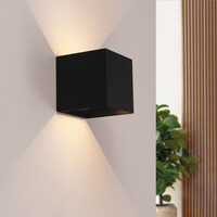 USB Oplaadbare Wandlamp Zwart - IP44 - Draadloos - 4000 mAh Accu