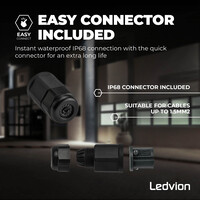 Ledvion Osram LED Breedstraler met Sensor 100W – 4000K - Quick Connector - 5 Jaar garantie