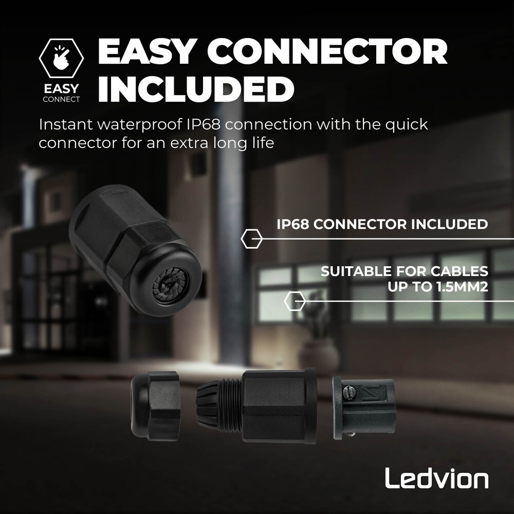 Ledvion Osram LED Breedstraler met Sensor 100W – 6500K - Quick Connector - 5 Jaar garantie