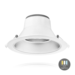 LED Downlight met Reflector - SIA - 15W - Ø120 mm - CCT-Switch - Wit