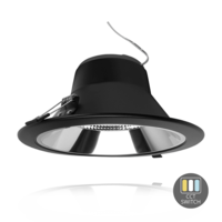 Lightexpert LED Downlight met Reflector - 20W - Ø195 mm - CCT-Switch - Zwart - 5 jaar garantie