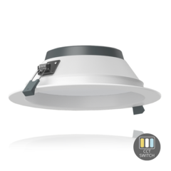 LED Downlight - ORTHO - 20W - Ø195 mm - CCT-Switch - Wit