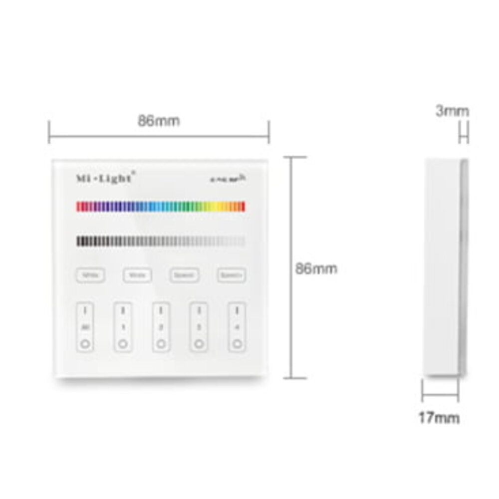 Lightexpert Afstandsbediening MI-LIGHT - RGB+CCT - 4 Groepen