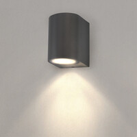 Ledvion Wandlamp buiten - Rond - Antraciet - 3W - 2700K