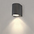 Wandlamp buiten - Rond - Antraciet - 3W - 2700K
