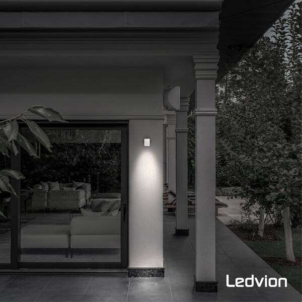 Ledvion Wandlamp Buiten - San Diego - 3W - 2700K - IP54 - Wit