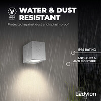 Ledvion Wandlamp Buiten - San Diego - 3W - 2700K - IP54 - Wit