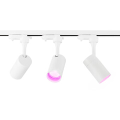 1m Smart LED Railverlichting - 2 Railspots - 4,9W - RGB+CCT - Dimbaar - 1-Fase Railsysteem - Wit