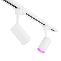 Lightexpert 1m Smart LED Railverlichting - 3 Railspots - 4,9W - RGB+CCT - Dimbaar - 1-Fase Railsysteem - Wit