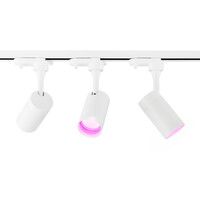 Lightexpert 2m Smart LED Railverlichting - 5 Railspots - 4,9W - RGB+CCT - Dimbaar - 1-Fase Railsysteem - Wit