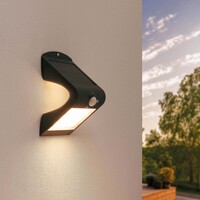 Ledvion Solar Wandlamp met Bewegingssensor - Zwart - 1.5W – 3000K