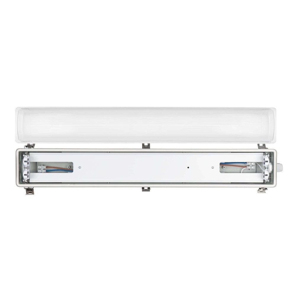 Ledvion LED TL Armatuur 60cm - Dubbel - IP65 - Geschikt voor Koppelbaar - RVS Clips