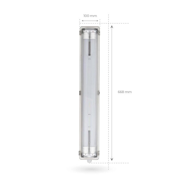 Ledvion LED TL Armatuur 60CM - 2x7W - 2240 Lumen - 4000K - IP65 - Incl. LumiLEDs LED TL