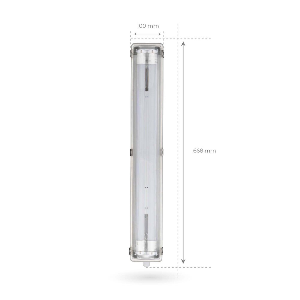 Ledvion LED TL Armatuur 60CM - 2x7W - 6500K - IP65 - Incl. LumiLEDs LED TL