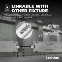 Ledvion LED TL Armatuur 60CM - 2x 6.3W - 1100 Lumen - 6500K - High Efficiency - Energie Label C - IP65 - Incl. LED TL