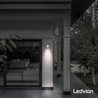 Ledvion Dimbare Wandlamp Buiten - San Diego - 5W - 2700K - IP54 - Wit