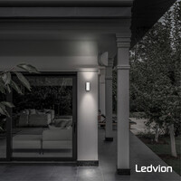 Ledvion Dimbare Wandlamp Buiten - 5W - 2700K - Wit - Up & Down