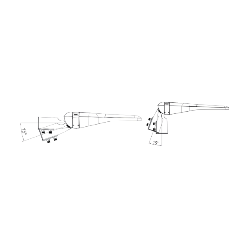 Lightexpert LED Straatlamp - Esher - 150W - IP66 - 5700K - 5 jaar garantie - 1 meter kabel