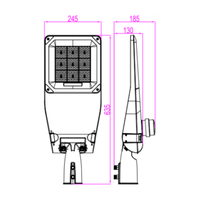 Lightexpert LED Straatlamp - Esher - 150W - IP66 - 5700K - 5 jaar garantie - 1 meter kabel