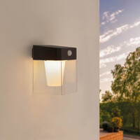 LED Solar Wandlamp met Bewegingssensor - Zwart - IP44