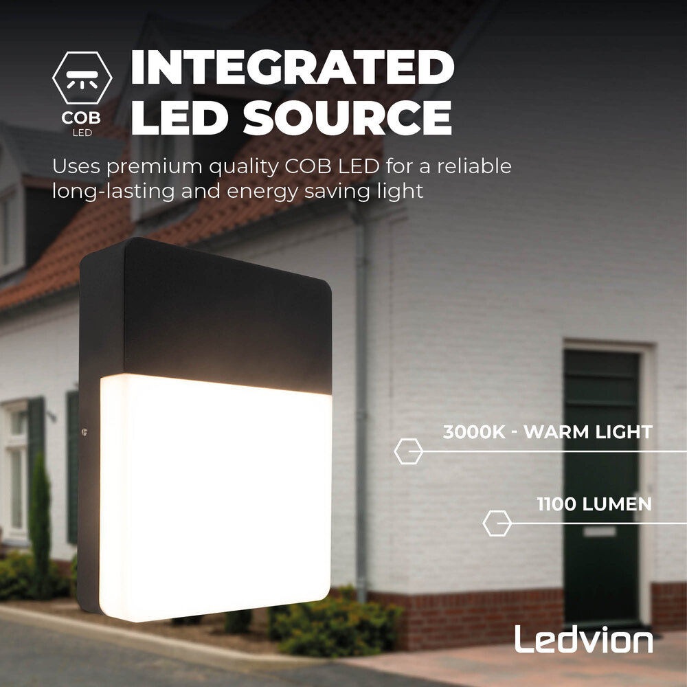 Ledvion LED Huisnummer Verlichting - 10,5W - IP44 - 1000 Lumen