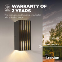 Ledvion LED Wandlamp Buiten - Dimbaar - 2x G9 Fitting - IP44 - Grijs - Geschikt voor Binnen & Buiten