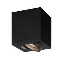 Dimbare LED Opbouwspot - Vierkant - Zwart - 3W - 4000K - Kantelbaar