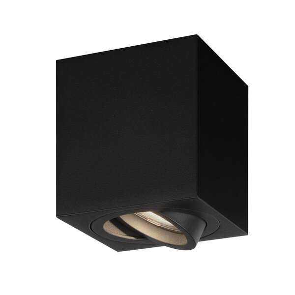Ledvion Dimbare LED Opbouwspot - Vierkant - Zwart - 3W - 4000K - Kantelbaar