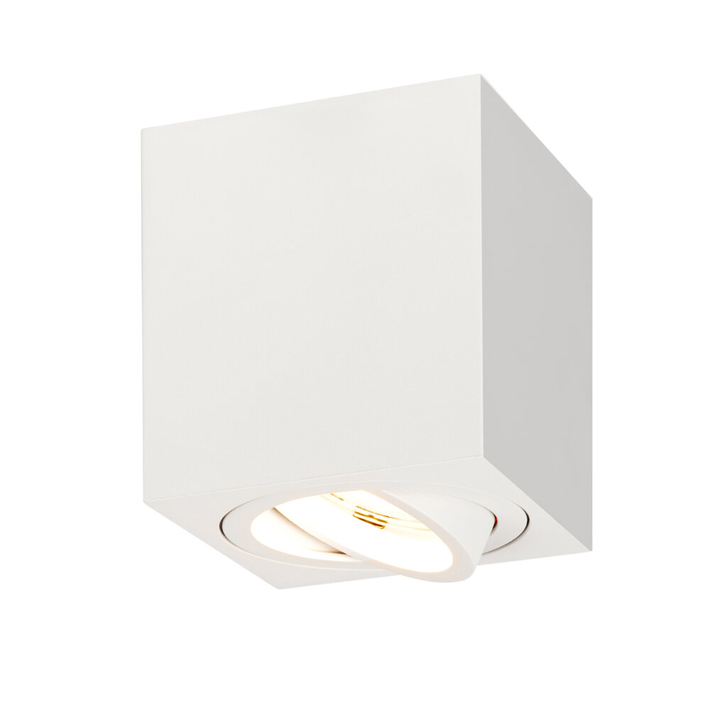 Ledvion Dimbare LED Opbouwspot - Vierkant - Wit - 3W - 4000K - Kantelbaar
