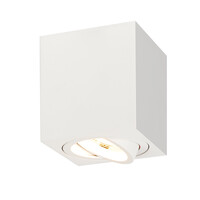 Dimbare LED Opbouwspot - Vierkant - Wit - 3W - 4000K - Kantelbaar
