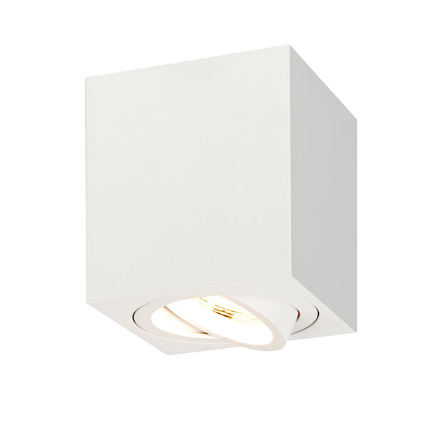Ledvion Dimbare LED Opbouwspot - Vierkant - Wit - 3W - 4000K - Kantelbaar