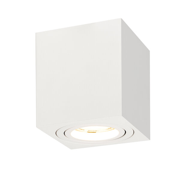 Ledvion Dimbare LED Opbouwspot - Vierkant - Wit - 3W - 4000K - Kantelbaar