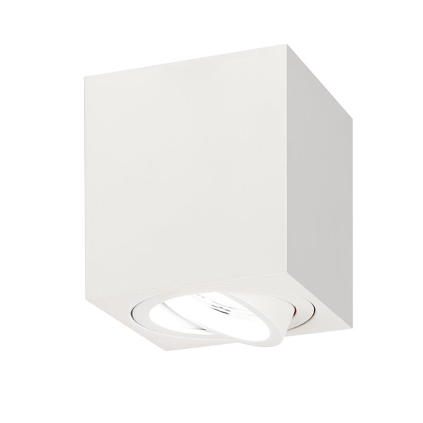 Ledvion Dimbare LED Opbouwspot - Vierkant - Wit - 3W - 6500K - Kantelbaar