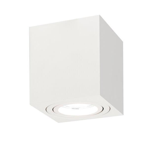 Ledvion Dimbare LED Opbouwspot - Vierkant - Wit - 3W - 6500K - Kantelbaar