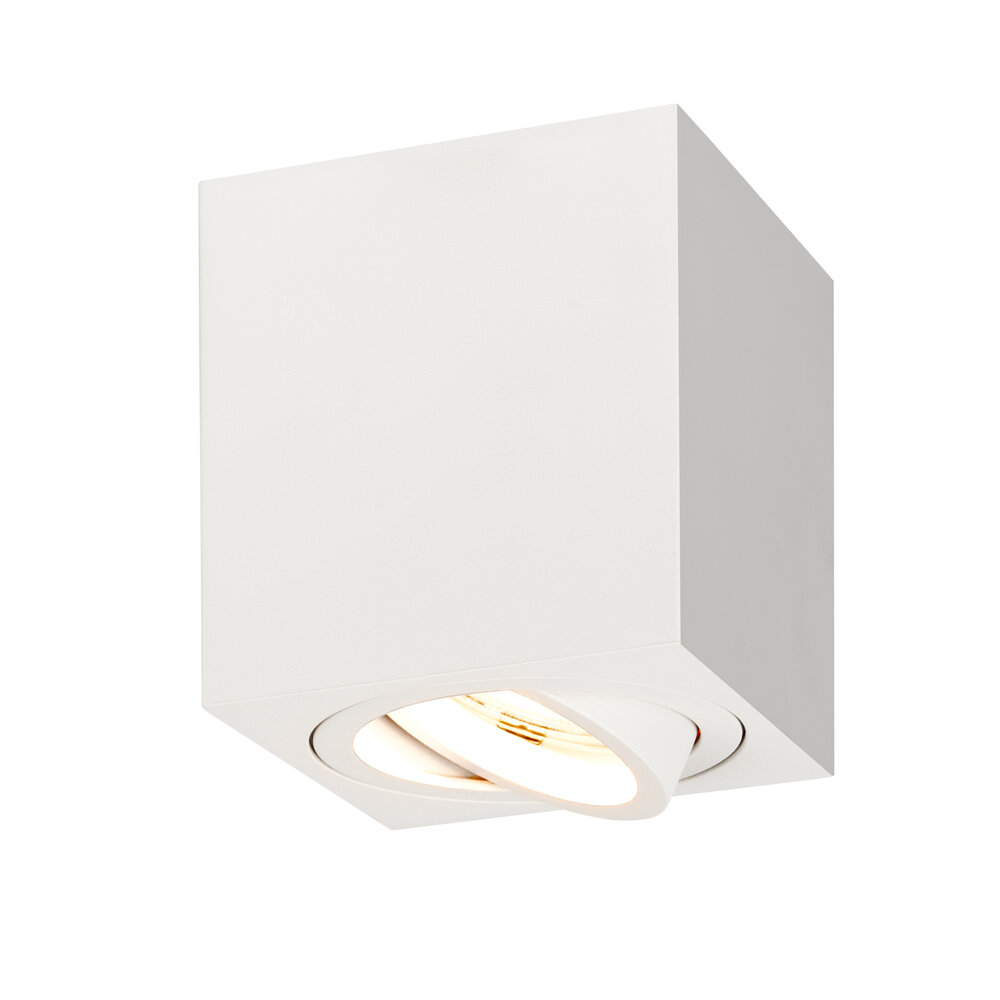 Ledvion Dimbare LED Opbouwspot - Vierkant - Wit - 3W - 2700K - Kantelbaar
