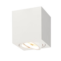 Dimbare LED Opbouwspot - Vierkant - Wit - 3W - 2700K - Kantelbaar