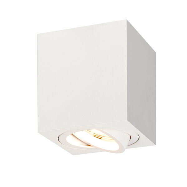 Ledvion Dimbare LED Opbouwspot - Vierkant - Wit - 3W - 2700K - Kantelbaar