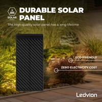 Ledvion LED Solar Staande Buitenlamp - Zwart - IP44