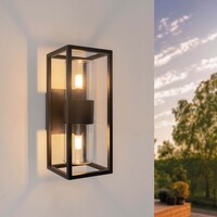 Ledvion LED Wandlamp Buiten - Dimbaar - 2x G9 Fitting - IP44 - Zwart - Geschikt voor Binnen & Buiten
