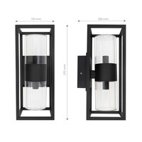 Ledvion LED Wandlamp Buiten - Dimbaar - 2x G9 Fitting - IP44 - Zwart - Geschikt voor Binnen & Buiten