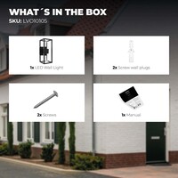 Ledvion LED Wandlamp Buiten - Dimbaar - 2x G9 Fitting - IP44 - Zwart - Geschikt voor Binnen & Buiten