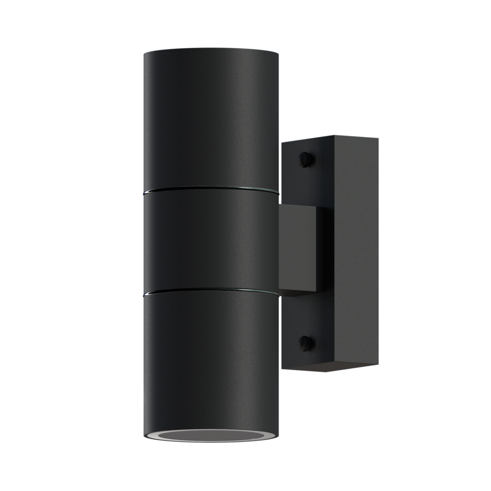 Calex Calex Wandlamp Buiten - Tweezijdig - GU10 Fitting - IP54 - Zwart