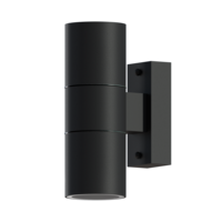 Calex Calex Wandlamp Buiten - Tweezijdig - GU10 Fitting - IP54 - Zwart