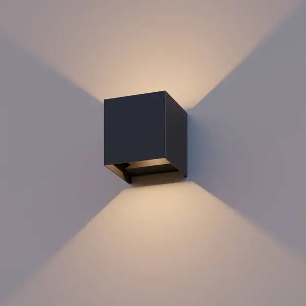 Calex Calex Wandlamp Buiten - Tweezijdig - 7W - 3000K - IP54 - Zwart