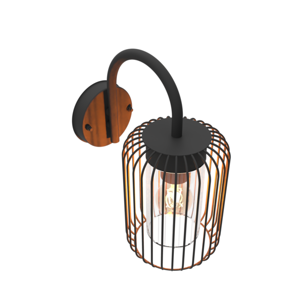 Calex Calex Wandlamp Buiten - E27 Fitting - IP44 - Zwart