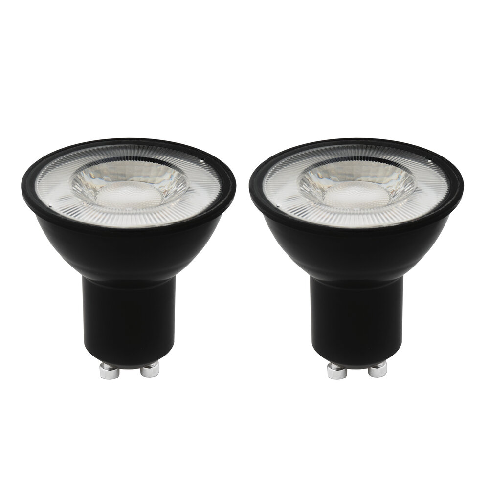 Ledvion 2x Dimbare GU10 LED Spots - 3W - 2700K - Zwart