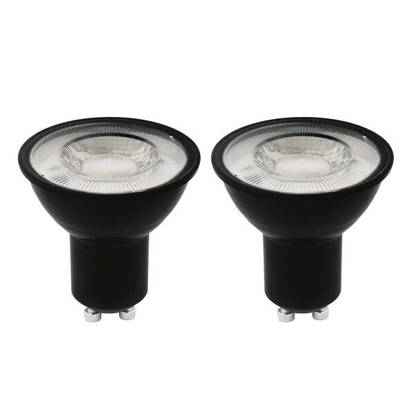 Ledvion 2x Dimbare GU10 LED Spots - 3W - 2700K - Zwart