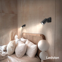 Ledvion 2x Dimbare GU10 LED Spots - 3W - 2700K - Zwart